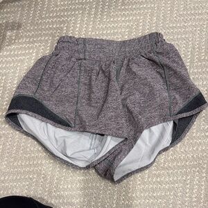 Lululemon Athletica Heathered Black Women's Athletic Shorts